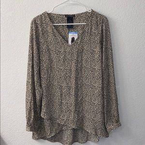Cheetah print blouse